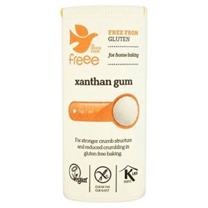 Gluten-free xanthan gum in tub -illustration image