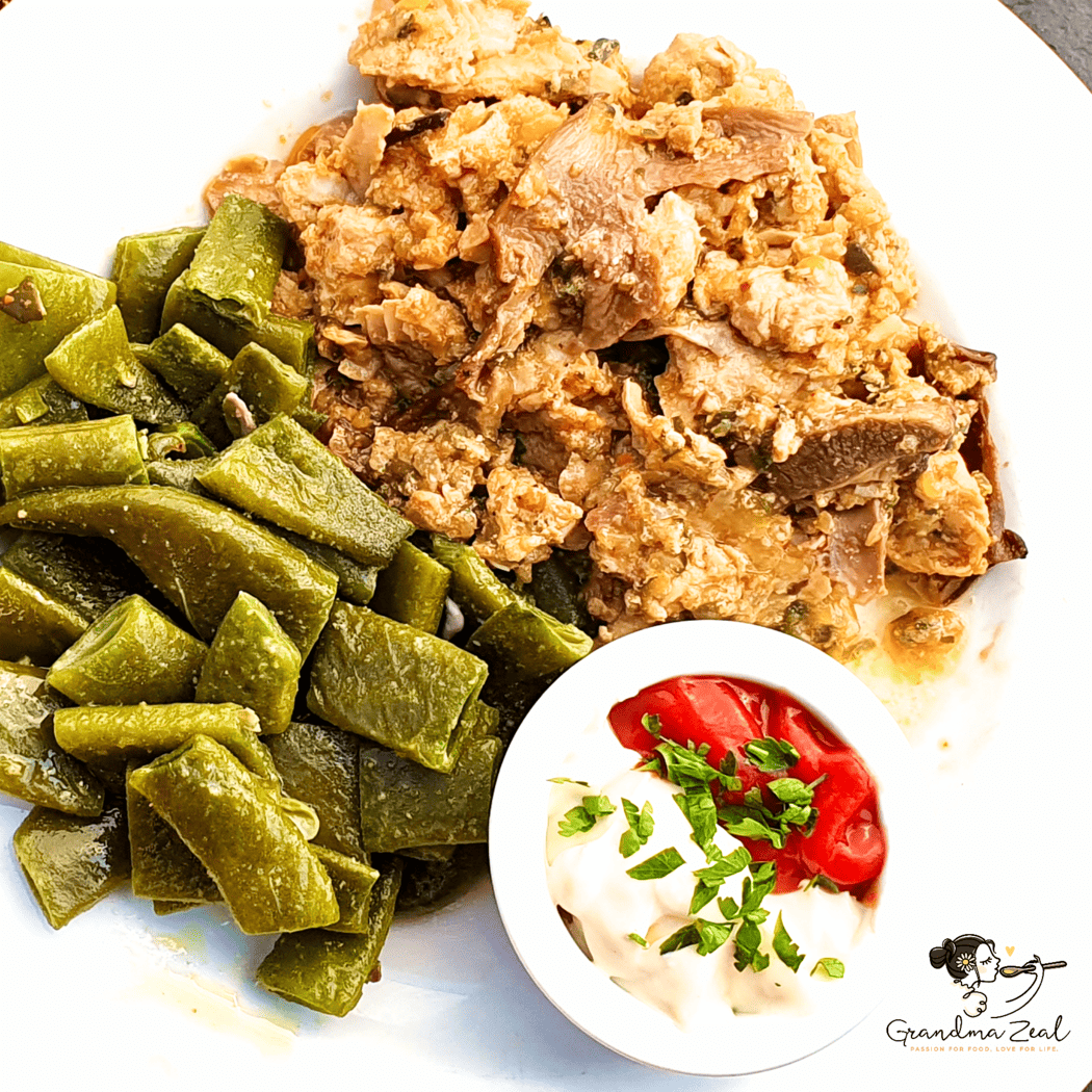 chicken stroganoff with beans