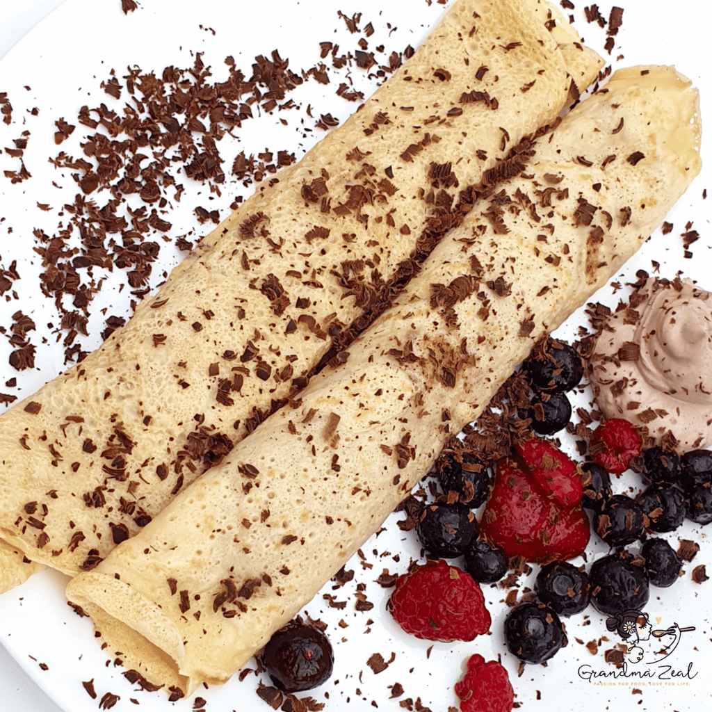 crepes filled with frosting