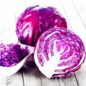 halved red cabbage for illustration