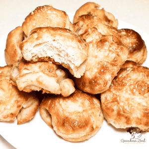 baked potato scones (pogacsa) on the plate