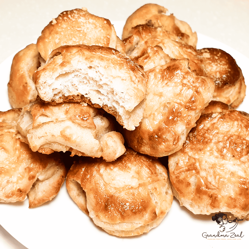 baked potato scones (pogacsa) on the plate