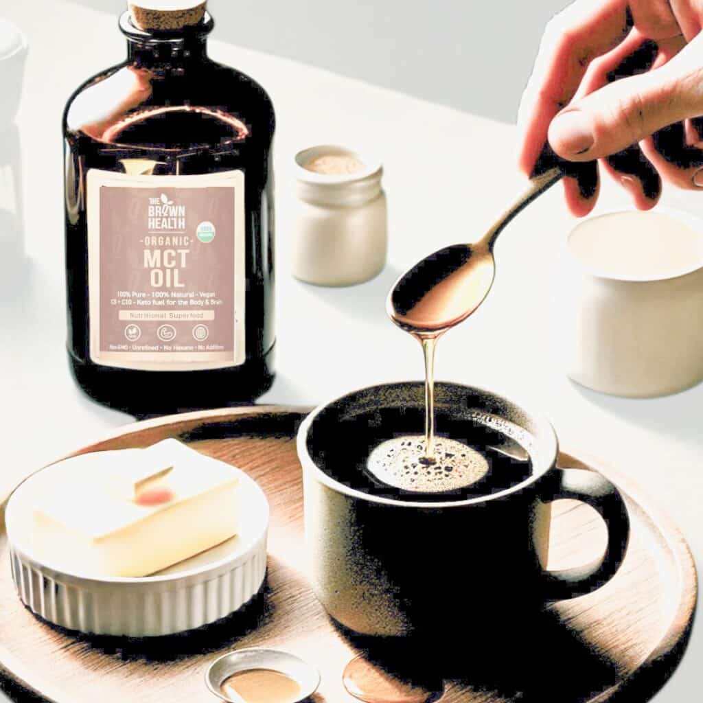 Adding MCT oil and butter to the bulletproof coffee